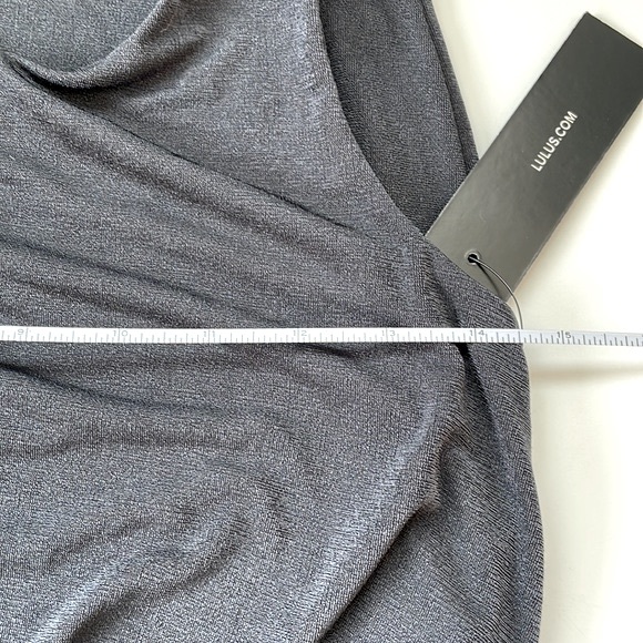 NWT Lulu’s More Than a Dream Charcoal Gray Sleeveless Bodycon Dress, Size Small - Picture 12 of 12